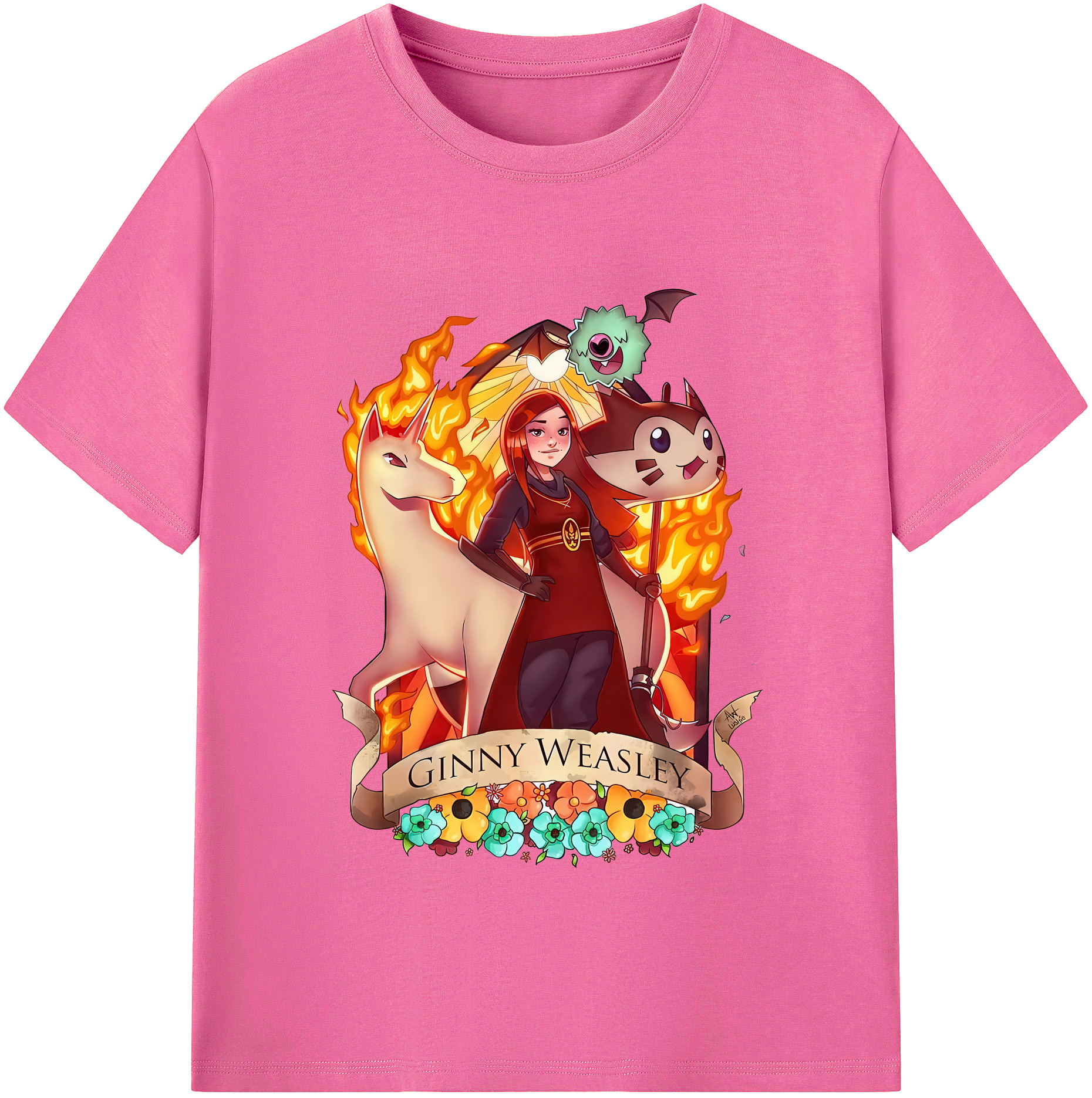 （画像用） Harry Potter ハリー・ポッターシリーズ レディースカジュアルプリントTシャツ（綿100％）